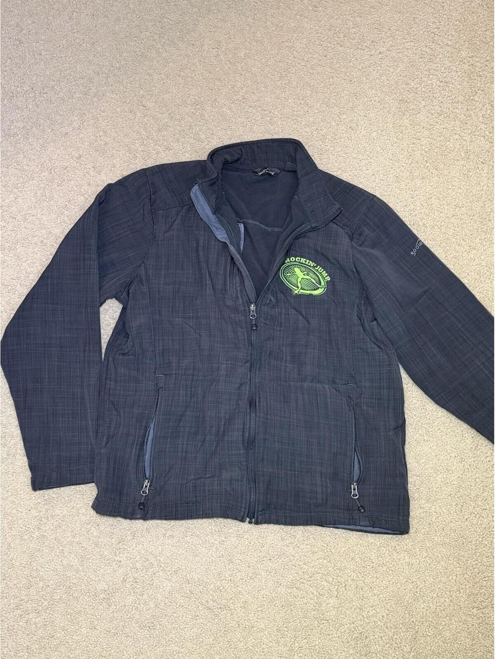 Eddie Bauer Rockin Jump Softshell Jacket Men’s Large Gray Full Zip